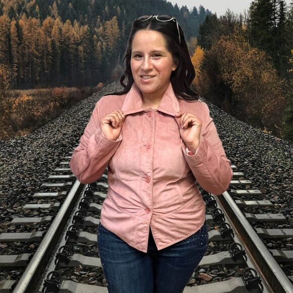 Harold's Vintage Genuine Leather Jacket Button Down Long Sleeve Blazer Collared - Picture 5 of 10